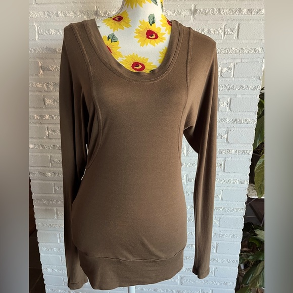 BCBGMaxAzria Tops - BCBG Maxazria brown/taupe shirt